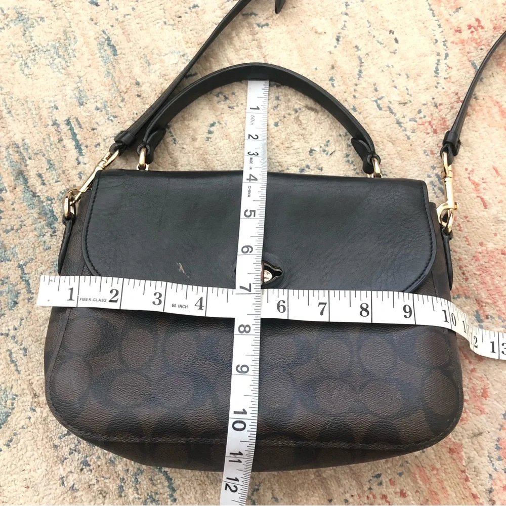 COACH MARLI BROWN MONOGRAMMED CROSSBODY -READ -AS IS